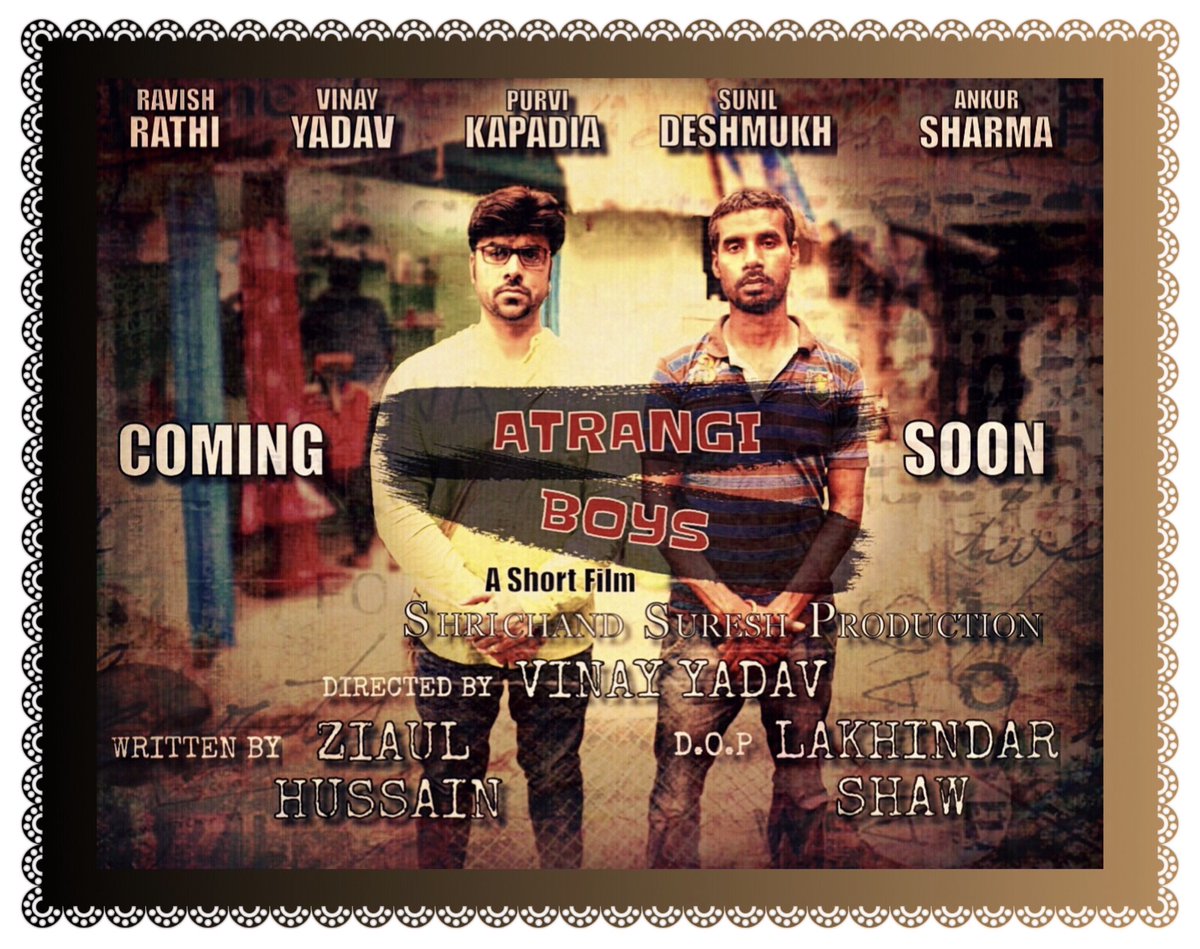 RAVISHRATHI2's tweet photo. Today, we launch our upcoming short film #ATRANGI #BOYS poster on the auspicious occasion of #chetra #Navratri and #Gudi #Padwa.. Hope you all like this first look.. &amp; Soon, in front of U we will be present with our short film.. Keep all your love and blessings on us..
#THANK #U https://t.co/7w3MsVDFno
