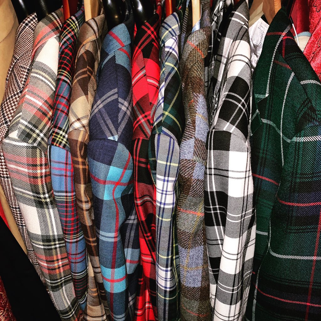 NichoLowry's tweet photo. Happy #nationaltartanday Can you match these suits to appraisals on @RoadshowPBS (hint...two haven’t yet appeared on air) #dontadjustyourset  #antiquesroadshow #tweedsuit #tartansuit https://t.co/2faswTG55A