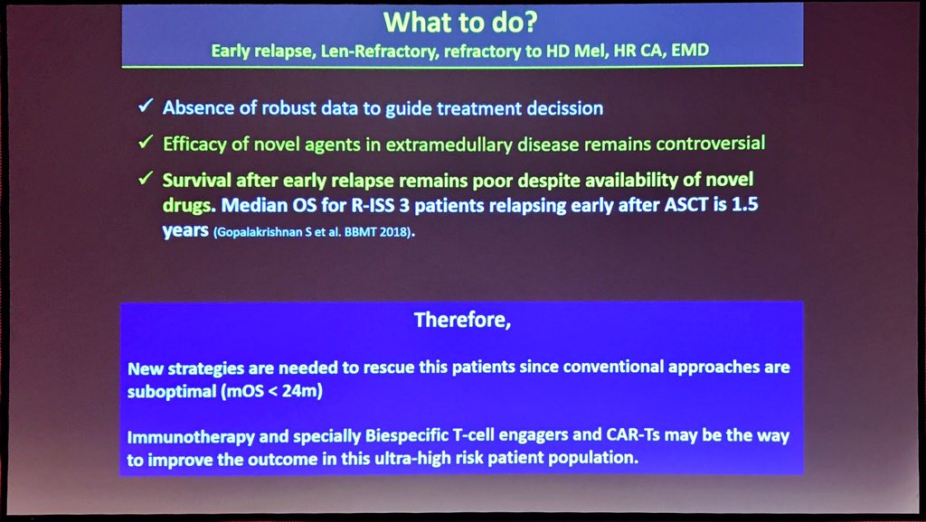 MM_Hub's tweet photo. #ESHMM19 Paula Rodriguez-Otero from @ClinicaNavarra discussed treatment options in the relapse following auto-SCT setting #multiplemyeloma #mmsm #myeloma https://t.co/ehmo8sA05Q