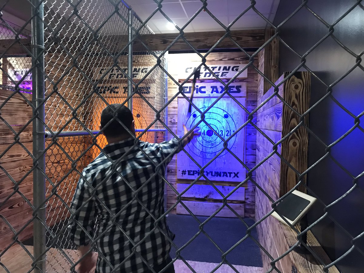 ATXRainmakers's tweet photo. What an amazingly fun team outing! Thank you guys SO much and axe throwing was epic! 
#awesomeATSD #FridayFeeling #funtimes #axethrowing #epicfunatx https://t.co/TgKtCv3Er4