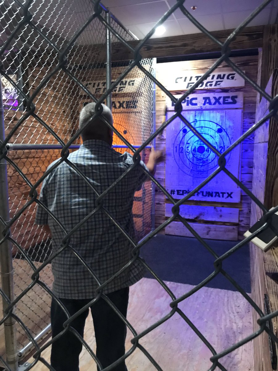 ATXRainmakers's tweet photo. What an amazingly fun team outing! Thank you guys SO much and axe throwing was epic! 
#awesomeATSD #FridayFeeling #funtimes #axethrowing #epicfunatx https://t.co/TgKtCv3Er4