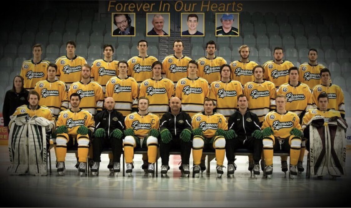One year ago today, our hearts broke as a nation. Today, I am sending all my love and strength to the survivors and families of #humboldtbroncos and a stick tap to all those lost. Dayna and the boys, you will never be forgotten and live in my heart forever. #HumboldtStrong 💚💛