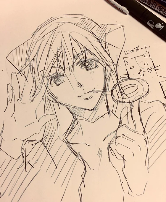 息抜き。猫フード男子🐈 
