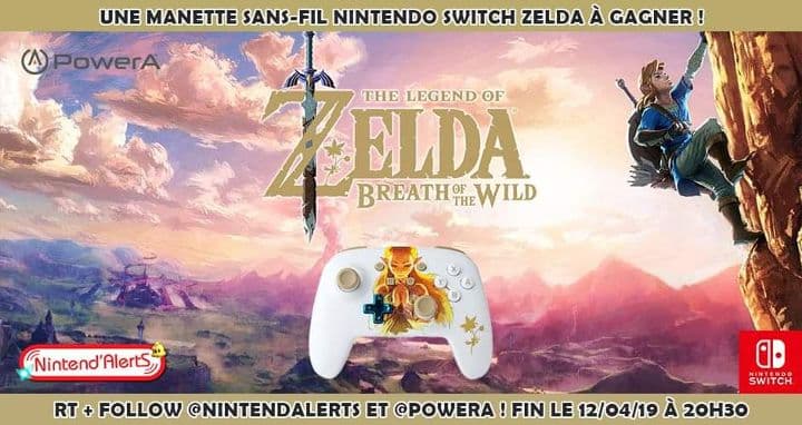 AlertEtGo's tweet photo. Concours : Une manette sans-fil Zelda pour Nintendo Switch à gagner !
Follow @nintendalerts + @PowerA et RT ce Tweet ! Fin le 12/04 à 20h30 !
Lire notre test de la manette ici ➡️
https://t.co/Ry9ki1zmoZ https://t.co/eaHWanPk9B