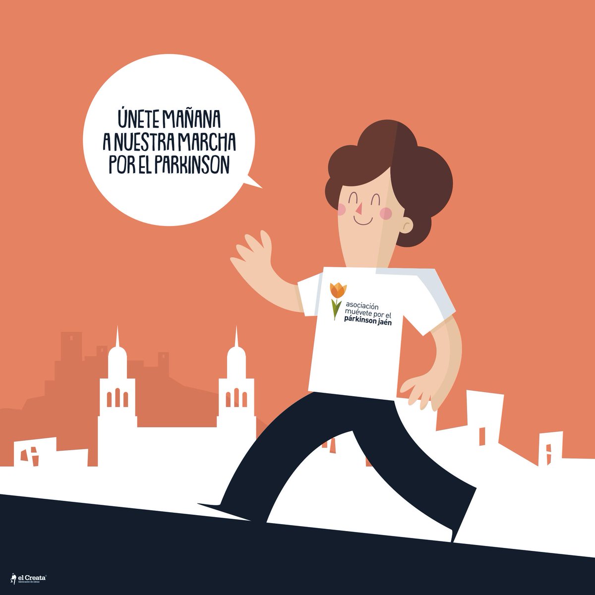 elCreata's tweet photo. Llueva, truene o caigan chuzos de punta, mañana tendrá lugar la I Marcha organizada por @mueveteParkinso con salida a las 11 horas de la Plaza de Santa María

Puedes adquirir su camiseta solidaria por 5 euros en la misma marcha

#MuevéteporelParkinson #Parkinson #Jaén https://t.co/NXdcDruXvu