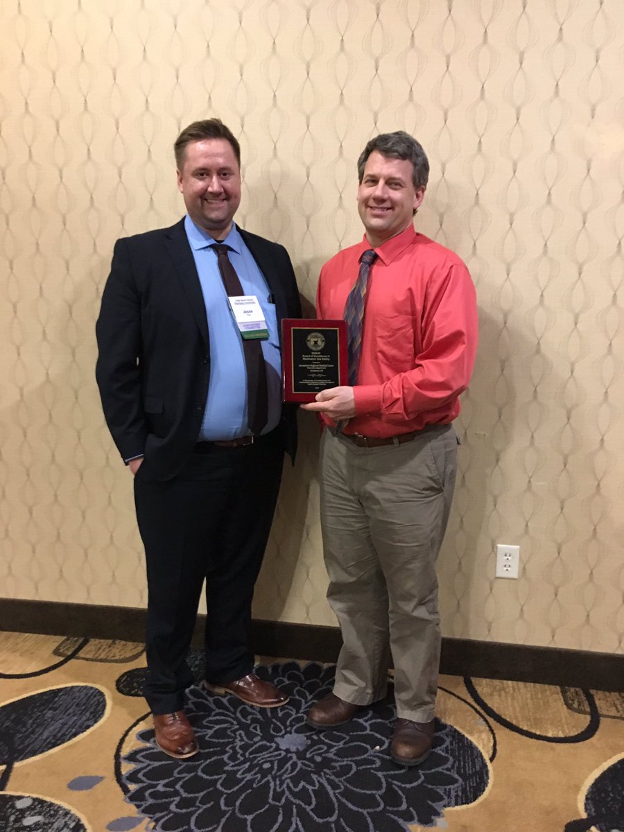 Congrats to our award winners last night at the President- Elect Awards Banquet!

Jodi DeGrote Atterberg PharmD, BCCCP - NDSHP Pharmacy Practice Literature Award

Brian Ament PharmD, MBA and Jamestown Regional Medical Center Pharmacy Team - Excellence in Medication Use Safety
