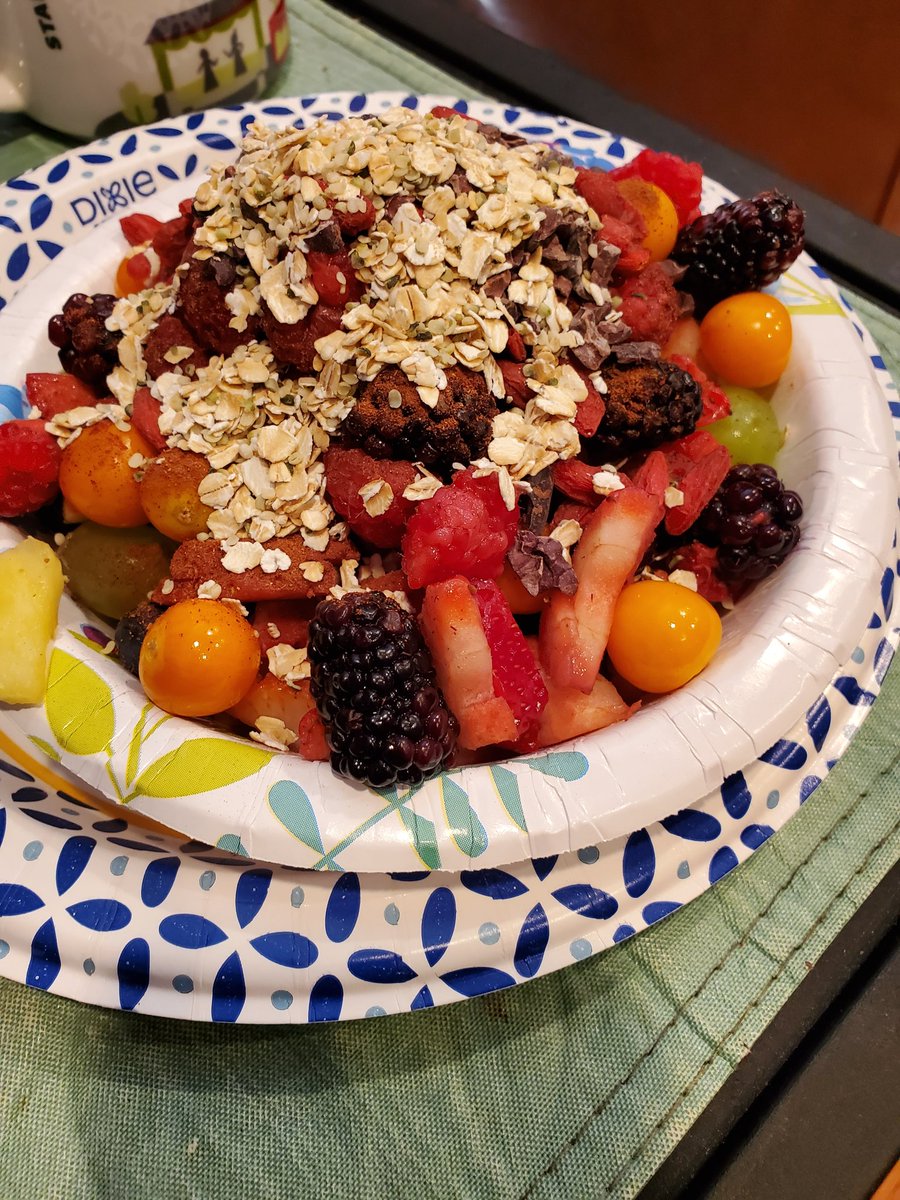 Breakfast of Champions of good health. A bowl of fruit a day has helped me to lose thirty pounds, improve my health and being able ride my bike at distances I haven't done in years @gilespsmith44 <a href="/shugga39/">shugga39</a> <a href="/my4x4byfar/">Marcia (Perry) Smith</a>