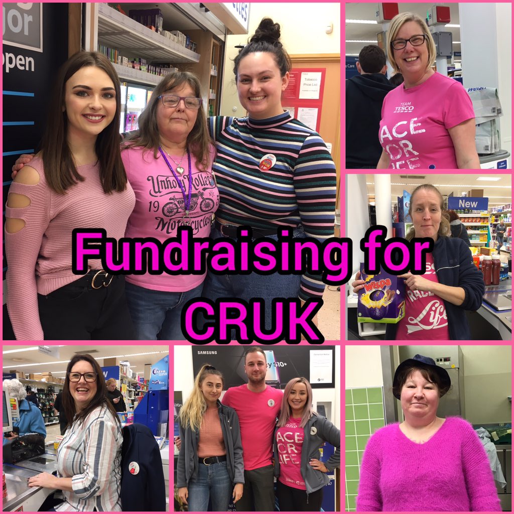 sarsand70's tweet photo. Great fun fundraising for @CR_UK today at TescoChepstow. Tesco Turns Pink👚🎀💅🏼🌸💕@rob_bayley https://t.co/eHutrafh83