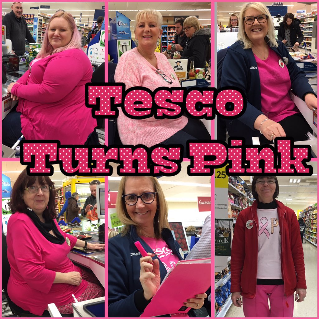 sarsand70's tweet photo. Great fun fundraising for @CR_UK today at TescoChepstow. Tesco Turns Pink👚🎀💅🏼🌸💕@rob_bayley https://t.co/eHutrafh83
