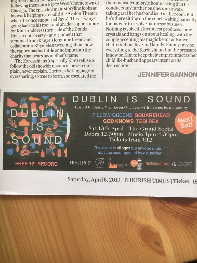 Seven Quarters Club (@sevenquarters) on Twitter photo We got an ad in the <a href="/IrishTimes/">The Irish Times</a> <a href="/thetwicket/">The Ticket</a> today 🤘for next Saturdays all ages gig at <a href="/TGSDublin/">The Grand Social</a> with <a href="/Nialler9/">Nialler9</a> as part of <a href="/musictowndublin/">MusicTown 2025</a> - Tickets here 👉eventbrite.com/e/dublin-is-so… artwork by <a href="/Ruan_Gotobed/">Ruan van Vliet</a> #MusicTown19 #allagesevents We got an ad in the <a href="/IrishTimes/">The Irish Times</a> <a href="/thetwicket/">The Ticket</a> today 🤘for next Saturdays all ages gig at <a href="/TGSDublin/">The Grand Social</a> with <a href="/Nialler9/">Nialler9</a> as part of <a href="/musictowndublin/">MusicTown 2025</a> - Tickets here 👉eventbrite.com/e/dublin-is-so… artwork by <a href="/Ruan_Gotobed/">Ruan van Vliet</a> #MusicTown19 #allagesevents