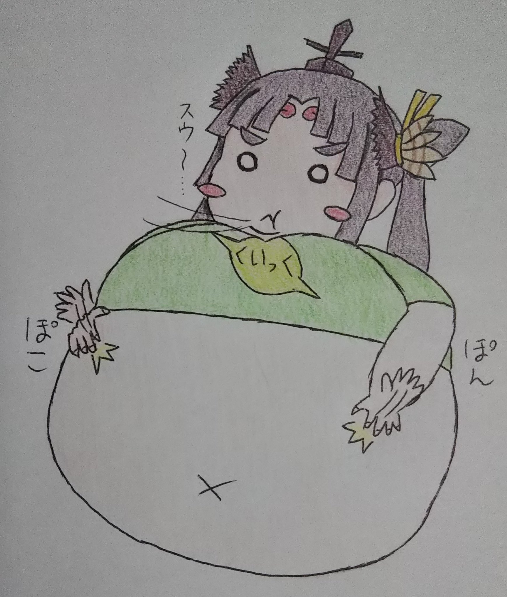 트위터의 らんどーる 님 昨日の平成狸合戦の余韻がまだ残ってたのでぽんぽこ繋がりでおデブ腹太鼓牛 若丸描きました 空気を吸って更に大きくなる太鼓腹 트위터의 らんどーる 님 昨日の平成狸合戦の余韻がまだ残ってたのでぽんぽこ繋がりでおデブ腹太鼓牛 若丸描きました 空気を吸って更に大きくなる太鼓腹