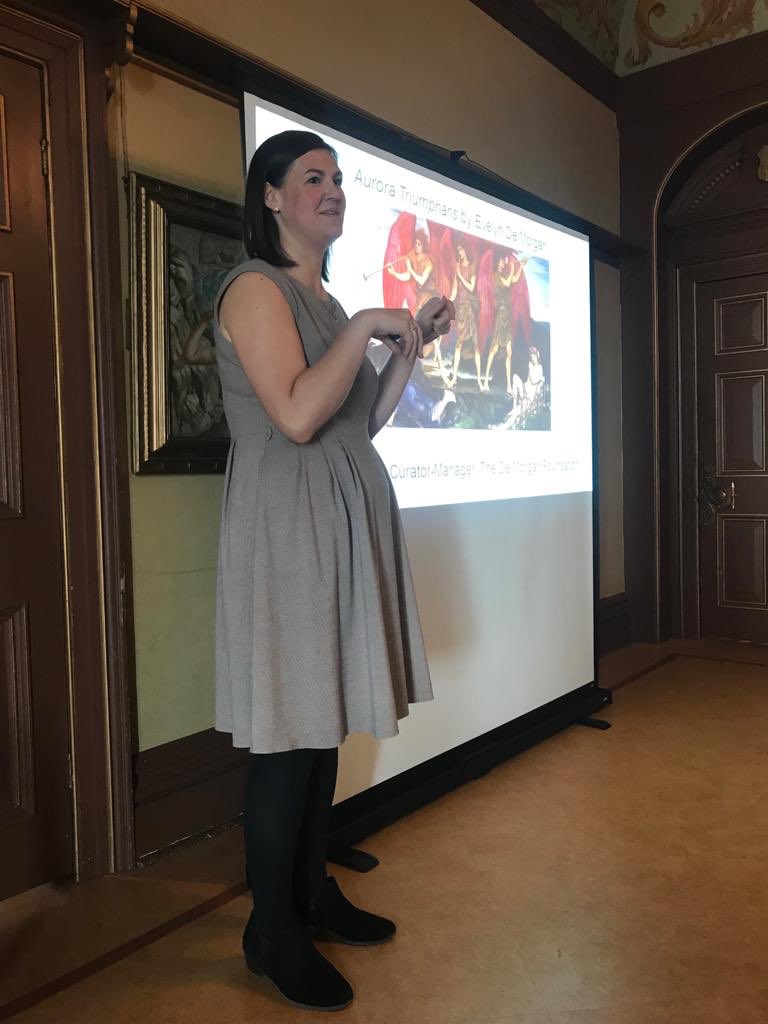 DeMorganF's tweet photo. Thanks to @Russell_Cotes for having me today to lecture about #AuroraTriumphans and open our display of drawings to be shown alongside this masterpiece and commemorate the artist 100 years after her death #EDM100 https://t.co/zfWuWgAy2q