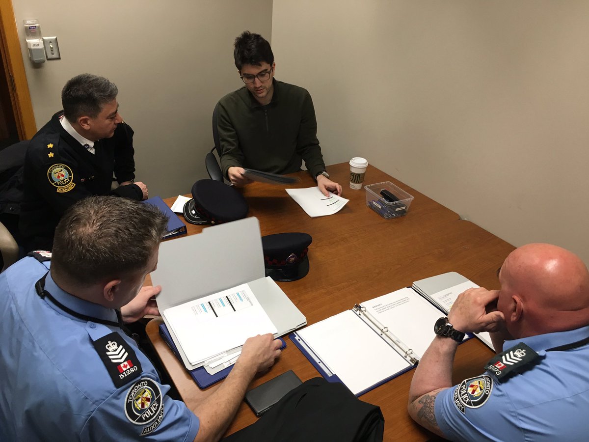 TPSAuxEdison's tweet photo. Bright and early #SaturdayMorning! #Auxiliaries are back at HQ conducting interviews of Auxilary candidates.  Check out https://t.co/kYcLb8w70A  for an amazing career in policing.  @TPSRecruiting @TorontoPolice #amazingstartshere #JoinTPS #tpsrecruiting https://t.co/IboT57VFLZ