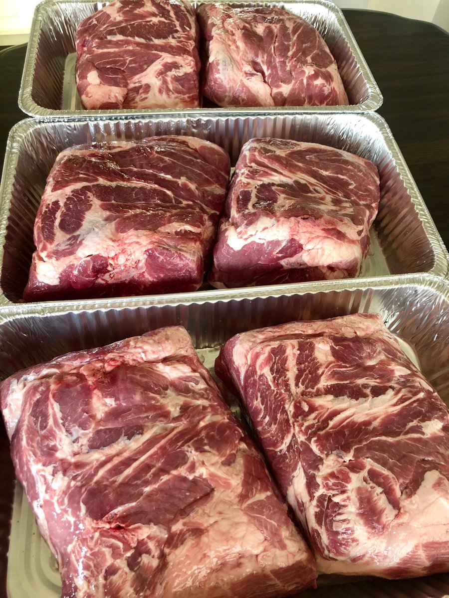 MrBevisBBQ's tweet photo. Saturdayโs are for the pigs! Doing some prep work with Mr. Bevis Original #Spicy to maximize ALL the flavor these pork butts can have. Have you discovered the Bevis difference? Order this #HandMade #HandPackaged #AllNatural #DELICIOUS rub online: https://t.co/JyrMfIdB3z https://t.co/IQHvzdCgxB