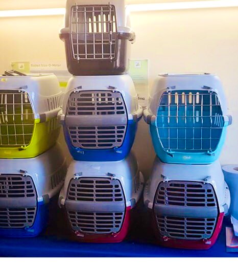 fbrc_binky's tweet photo. @FairlyBeloved has lots of spare #pet carriers. Usually retailing for upwards of £10 we are selling our second hand carriers, barely used, for just £5. Book an appointment to collect from our appointment space https://t.co/OueqtnuQT5 #bargain #charity #colours https://t.co/DFqQNeTbFo