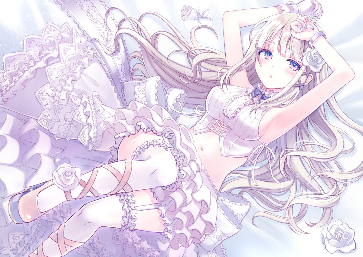 「白に埋もれる #白の日 」|柏原えんのイラスト