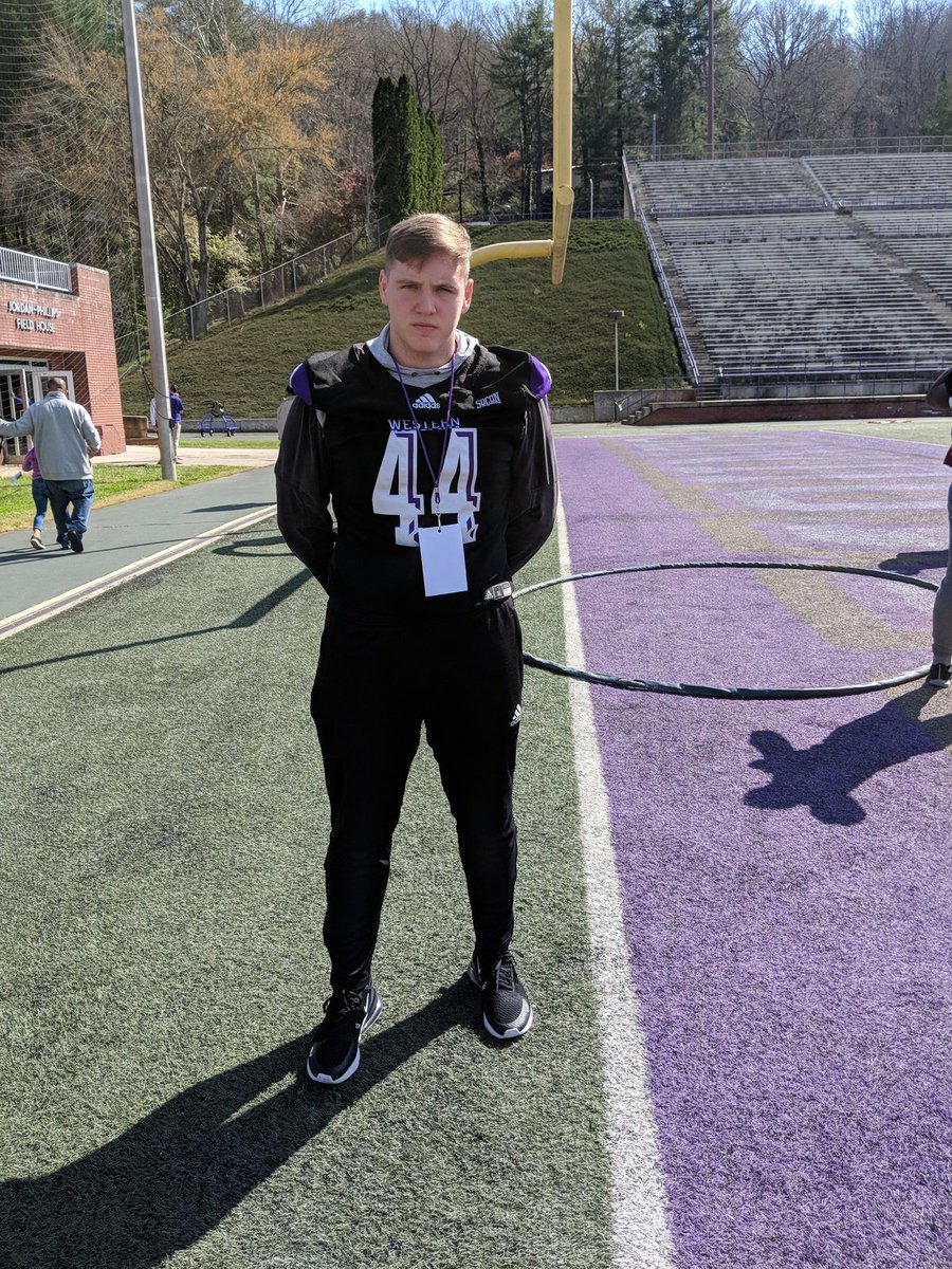 WalhallaHSFBall's tweet photo. Today, three Razor LB's getting to take in a great Jr Day visit experience to Western Carolina.  Great staff, great family atmosphere.  @jacqharrison8 @Hitter42 @TheHowieThomas @WCU_FB @CoachSpeir @CoachRWright @padgett_johnson https://t.co/aRaZk3Kpim
