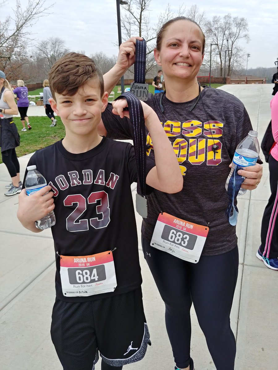 Eli and I ran <a href="/ArunaProject/">Aruna Project</a> 5k this morning. It was his first one! #momandson
