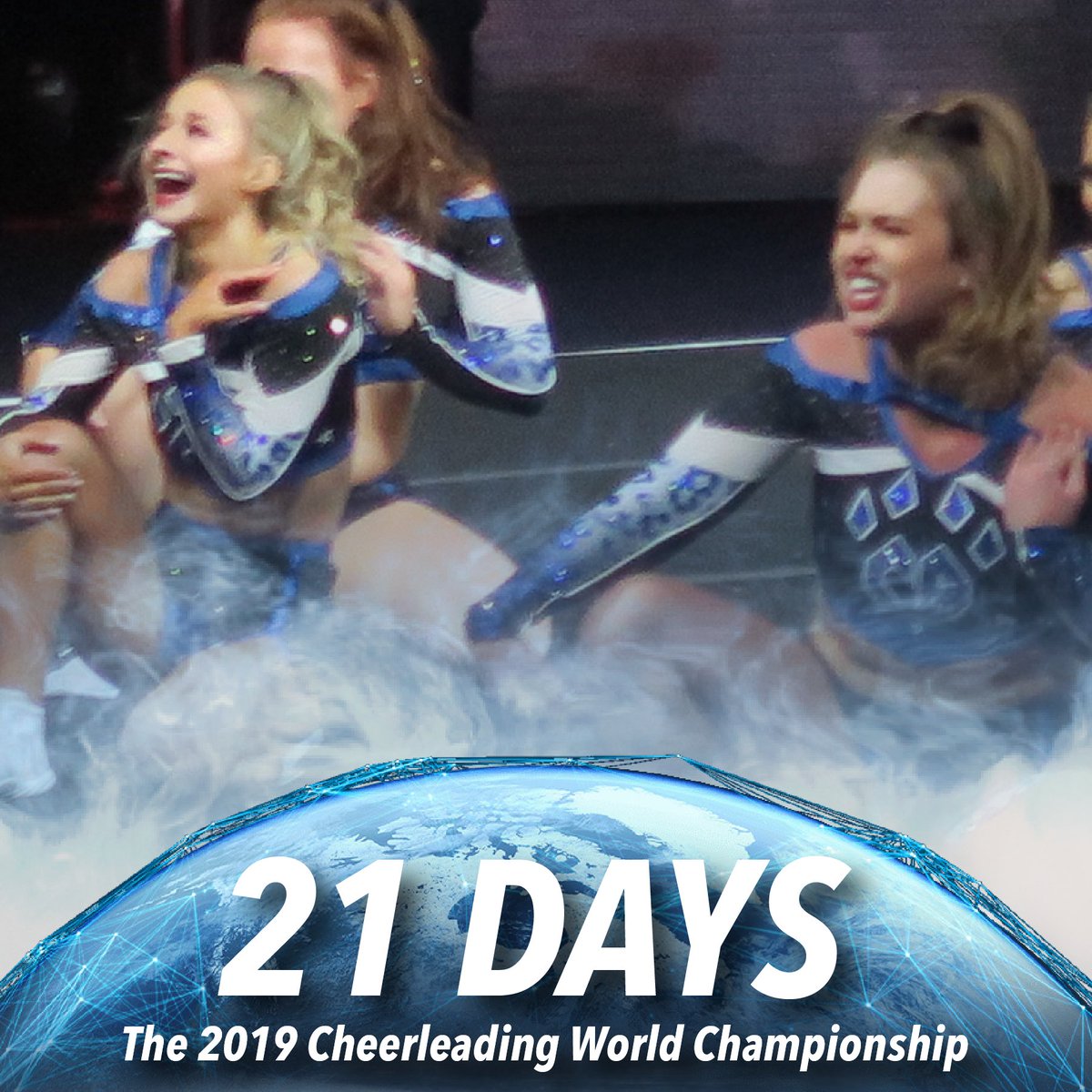 cheerUPDATES's tweet photo. 2️⃣1️⃣ Days until #CheerWorlds2019🌎

@USASFcheer 
@The_CheerWorlds 
@CheerAthletics https://t.co/tNvMvoGMfB