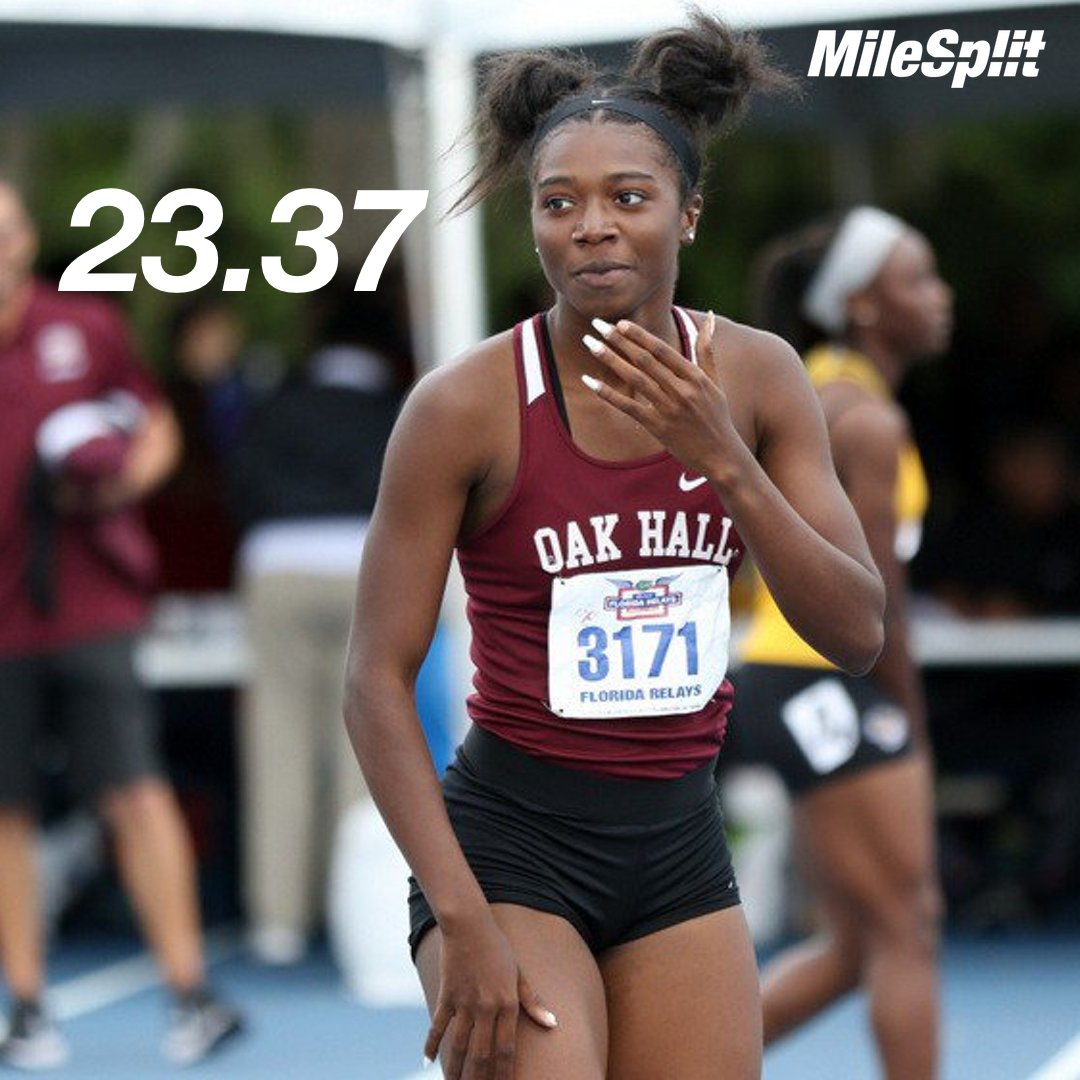 Tamari Davis ran a wind legal 23.3 to win the UNF Invitational 200m against a field of collegiate athletes.