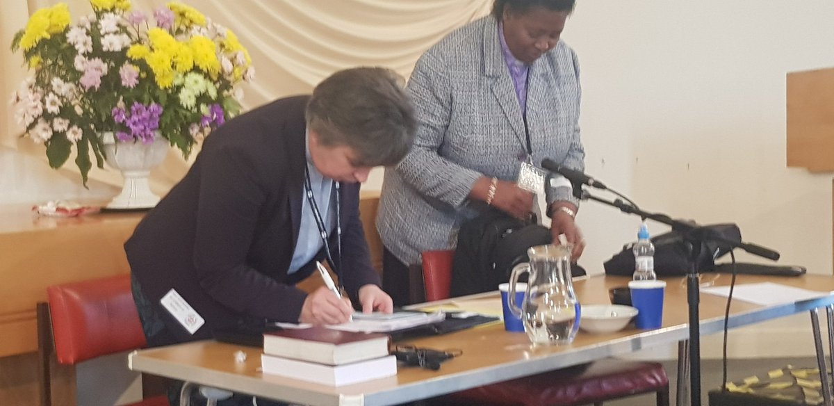 eternalfootstep's tweet photo. Sheffield District Chair and Sec both awake at 2:45pm and have stickers to prove it...#SheffMethSynod https://t.co/KBddfzZCRt