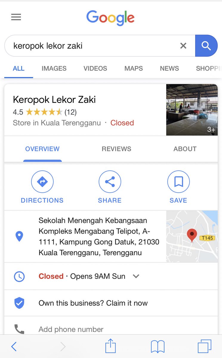 Keropok Lekor Zaki - Dekat dgn UniSZA & UMTAku pun baru tahu pasal keropok lekor ni. Sumpah padat dengan isi ikan & murah.  : Google #TernakLemakBersamaSaroh