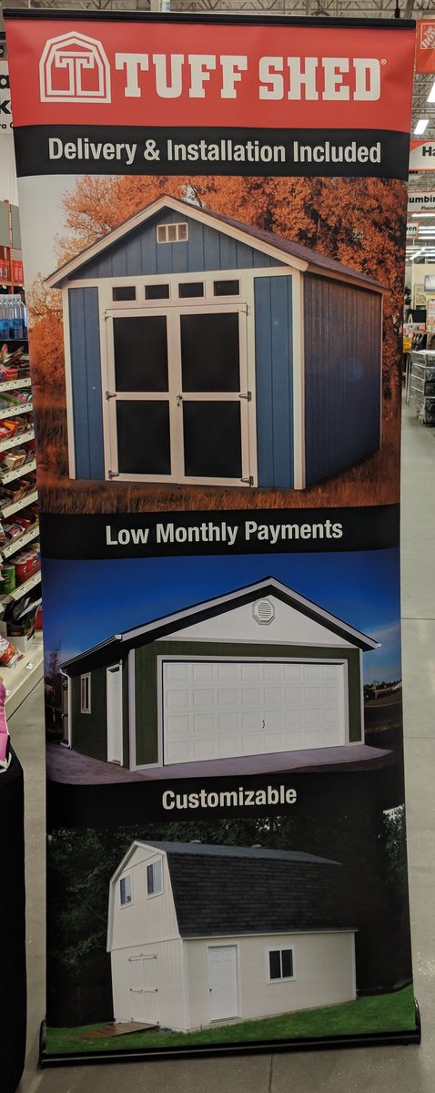 depotman78's tweet photo. Fighting for Tuff Shed sales in Pace. Kobe is driving our 3 for free and 5% statement credit promotions when you pay with your Home Depot Consumer Credit Card. Helen and Kathy couldn't resist getting in on the fun with our Kids Workshop. @gjasonwood23 @KeithR_HD @KelliTawney https://t.co/BrLUxhfRU6