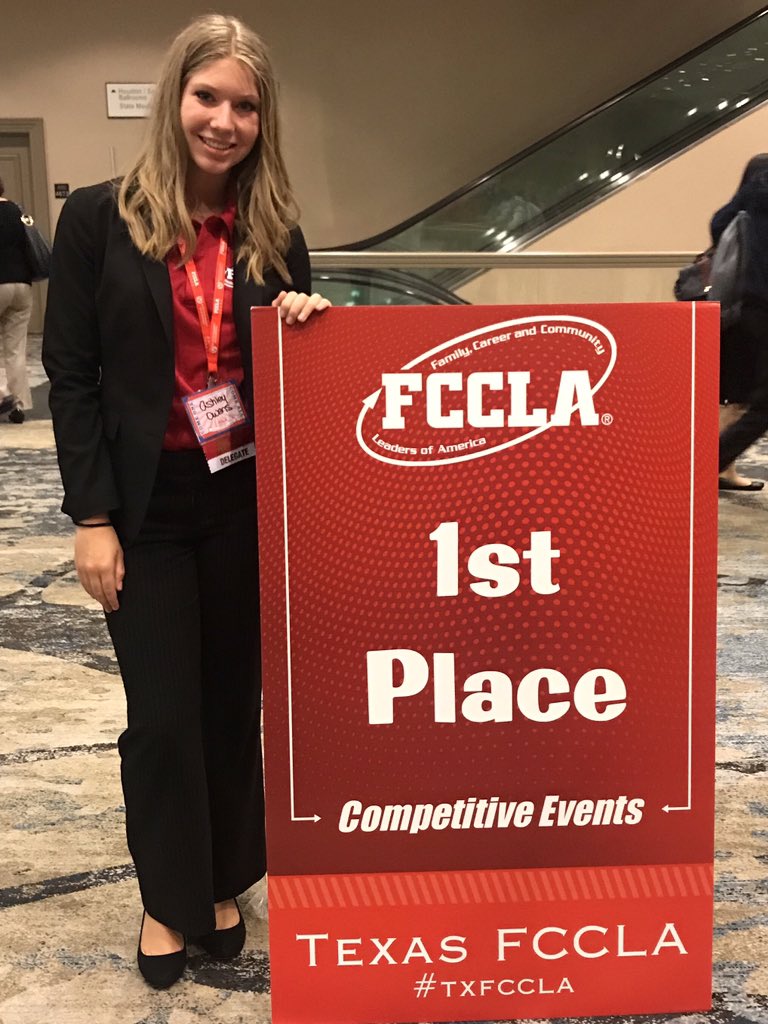 Kellerhsfccla's tweet photo. So proud of our Ashley Owens for her 1st place finish in Job Interview Occupational, qualifying her for Nationals in Anaheim and earning $4750 in scholarships!! @KHSIndianNation @KellerISD_CTE https://t.co/OwCz6dlP5z