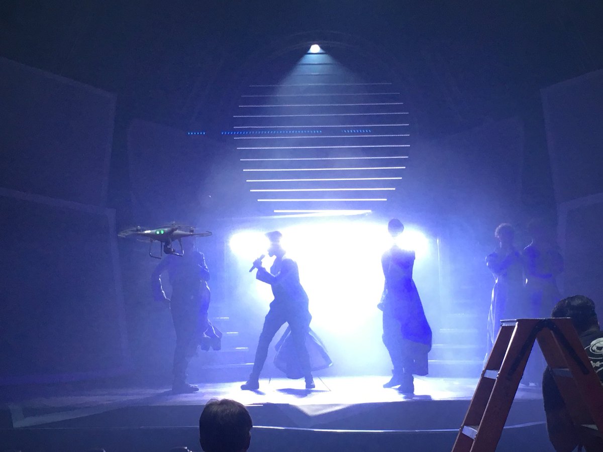 SimG_Director's tweet photo. Busy day filming the EPK for the show ... and then a company photo. 📷🎈🇩🇪👍🏻🤓 https://t.co/DkOOfLuvDc