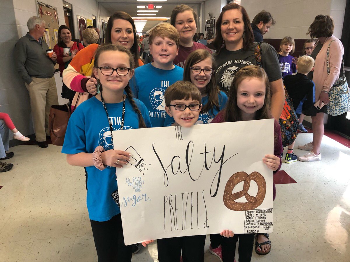 emhelphinstine's tweet photo. The Salty Pretzels at the state Destination Imagination competition! @KCS_Johnson https://t.co/rfQ39RAMJi