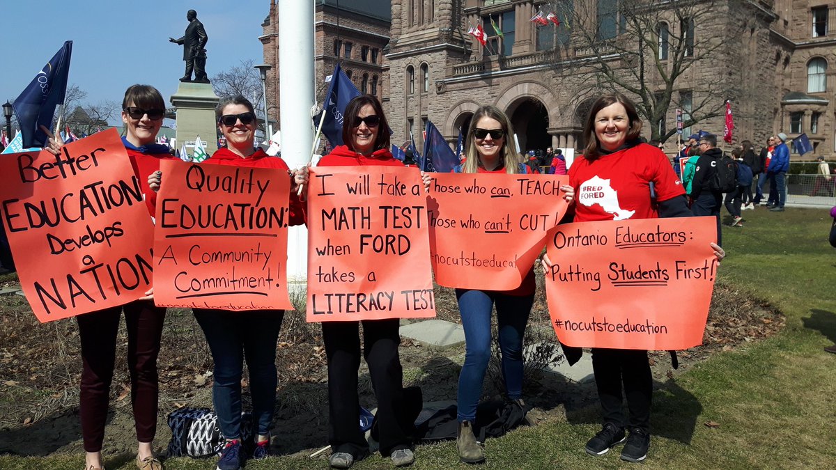 We're here because we care! #NoCutsToEducation #osstf ##RallyForEducation