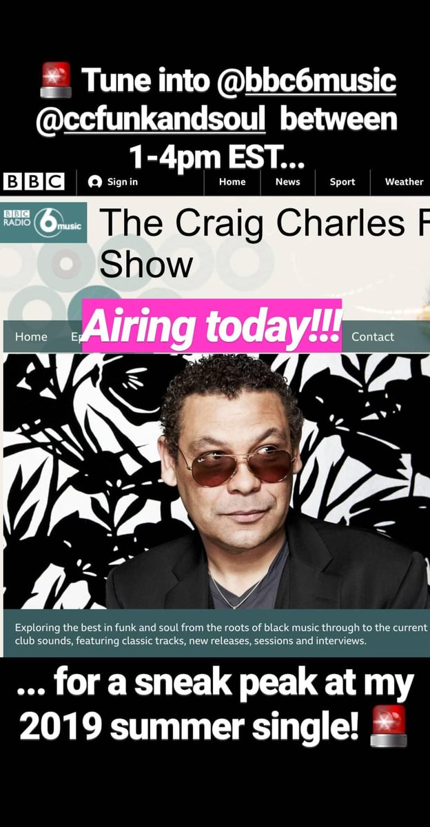 Tune in today to the UK's <a href="/BBC6Music/">BBC Radio 6 Music</a> <a href="/CCfunkandsoul/">Craig Charles</a> Radio Show between 1-4pm EST to hear a sneak preview of my upcoming summer single!!! #jordanjohnmusic #craigcharles #funkandsoul #sweetsoulmusic