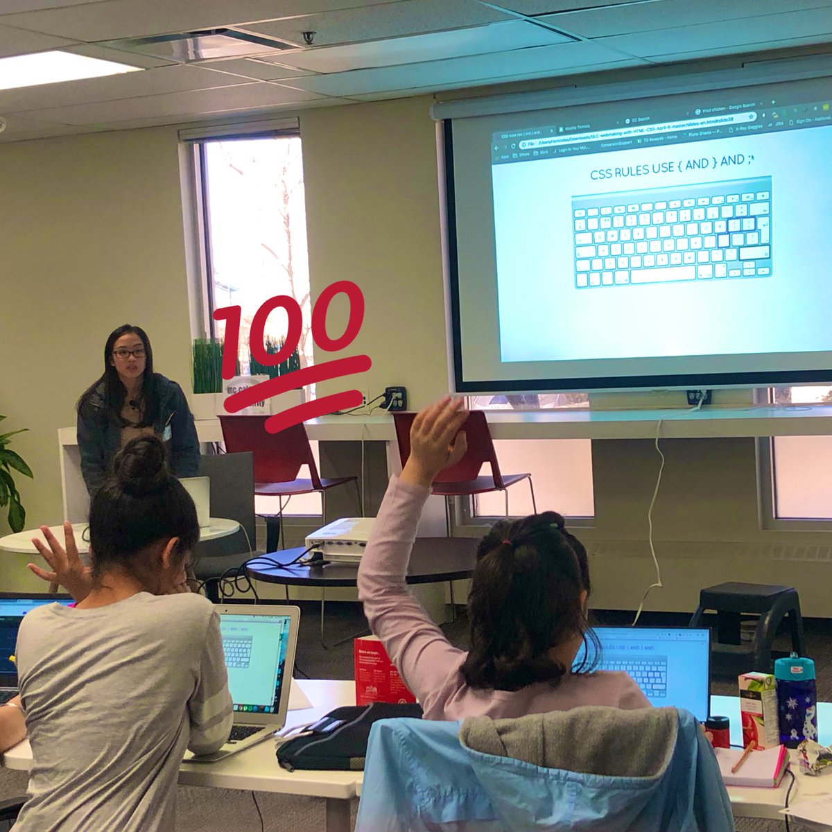 learningcodeyyc's tweet image. We’ve learned HTML, ready for CSS! || #GirlsLearningCode