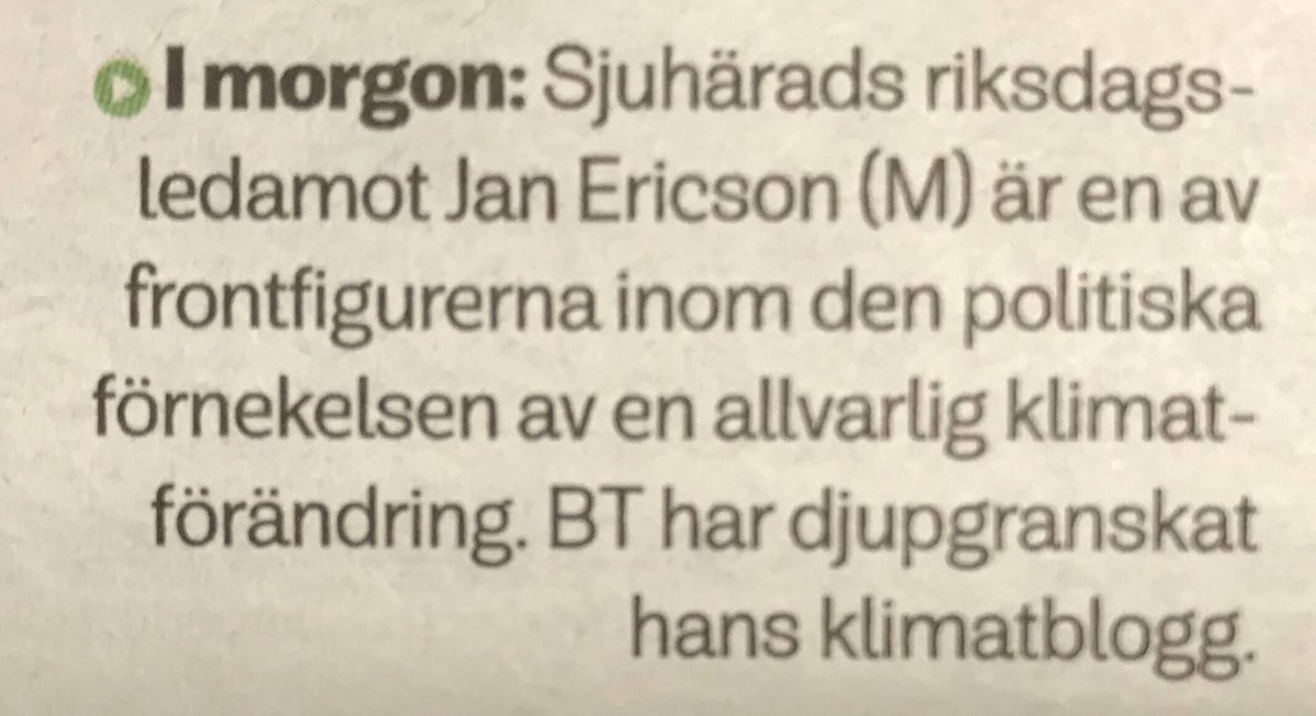 I dag ägnar <a href="/boras_tidning/">Borås Tidning</a> ett helt uppslag åt att håna dem som har  minsta lilla invändning mot rådande PK-linje i klimatfrågan. Och i morgon ska man ”djupgranska” min ”klimatblogg”. Jag har nu plötsligt fått status som ”frontfigur” för det ”politiska förnekandet”... 😂