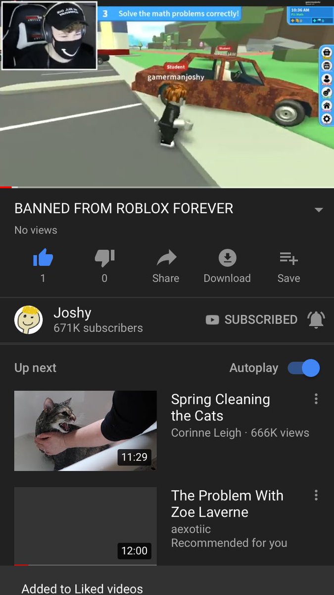 Joshy On Twitter New Video Don T Forget To Leave Like Banned - roblox get banned forever