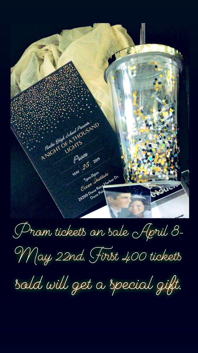 rialtohsknights's tweet photo. Join us for a “Night of a Thousand Lights” at the Ocean Institute in Dana Point for Prom 2019.  $90 with an ASB card and $110 without ✨✨✨✨✨✨✨✨✨✨✨✨✨ https://t.co/4EspbaJ5pc