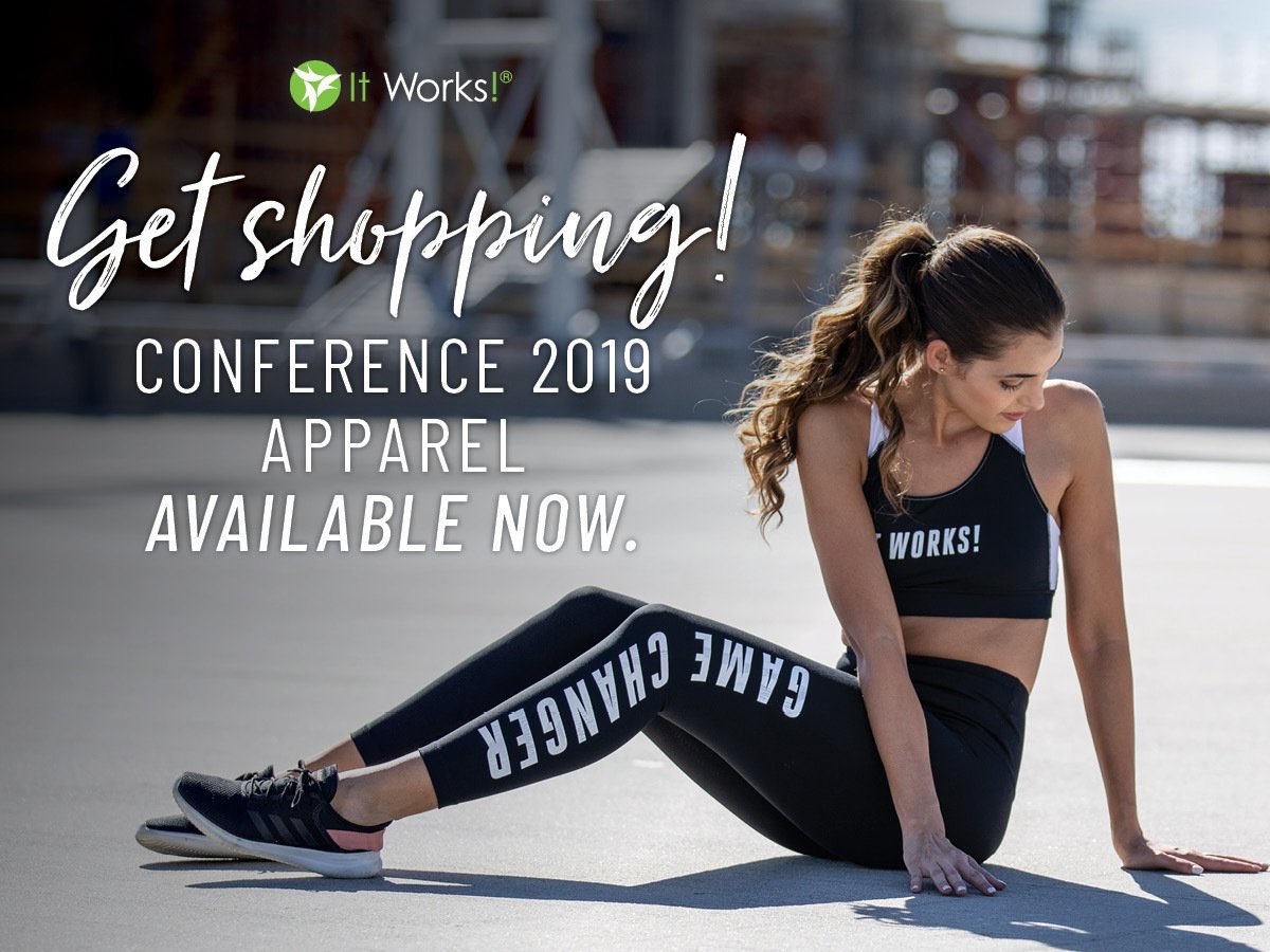 tashamar8's tweet photo. Conference 2019 apparel is NOW AVAILABLE online—but you'll have to hustle! Styles and sizes are limited, so don’t wait to get your hands on this exclusive apparel! #itworksglobal #summerready https://t.co/GUaeAXEX4O