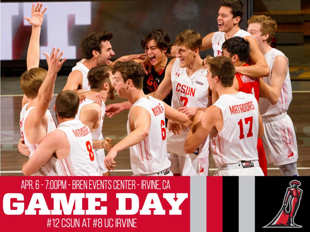 After a thrilling 5-set win in The Matadome last night, #CSUN looks to make it 2 straight over No. 8 UCI in the Bren Center tonight at 7!
#ONEMatador