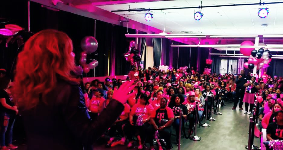 CallieField's tweet image. #WeWontStop isn’t just a saying, it’s a way of life. Great talks today with the @TMobile Augusta team...Incredible stories of personal triumph and professional development in #TEX #WinTheWorld-Thanks @RachRo03 and team!
