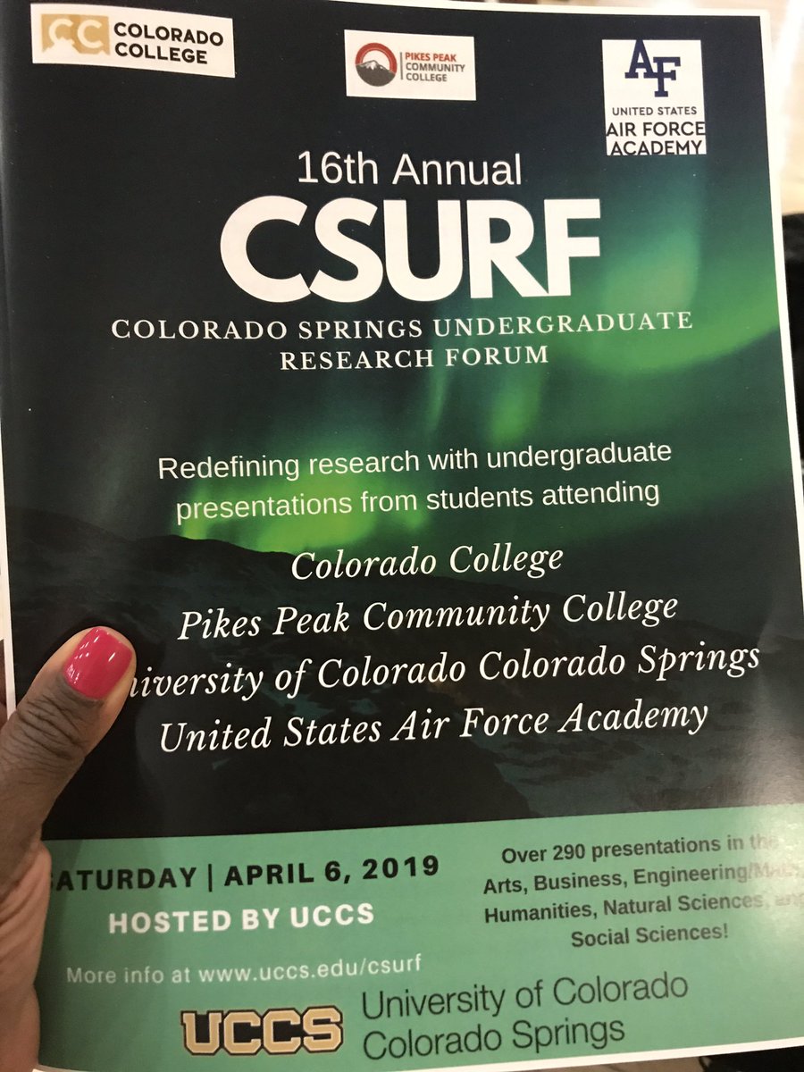 drterainerbrown's tweet photo. Thank you for supporting #UndergraduateResearch at @ed_uccs #CSURF @ColoradoCollege @USAFA https://t.co/5olQlK23IU