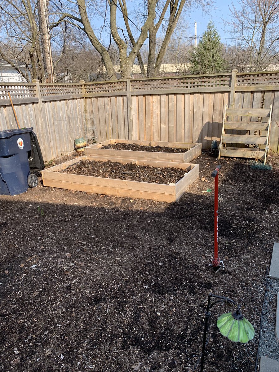 PhilKiraly's tweet image. It’s #finally feeling like #spring in @VGlencoe! Getting the raised beds ready for planting, sun’s shining, birds singing. 😁 What’s your #springroutine? #raisedbeds #springinglencoe #saturday #glencoe #ilovethistown @GlencoeGarden
