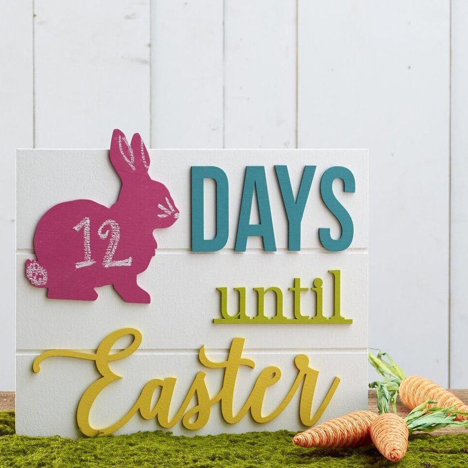 PinspirationGA's tweet photo. Countdown the days to your favorite Spring holiday! This craft can be customized with any colors and embellishments to bring some Easter spirit to your home #DIY #Easter https://t.co/MDmN77rwyN