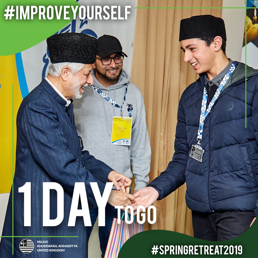 AtfalUK's tweet photo. There’s only 1 day until the #SpringRetreat2019

Atfal brothers from all corners of the UK are getting together under one roof for a week to learn more about their faith Islam and develop brotherhood and new friendships amongst each other.

Are you ready? 
#AtfalUk #MKA #AMYA https://t.co/0DgFlUbFox