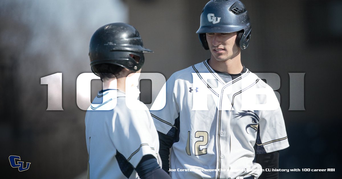 CornerstoneBAS's tweet photo. BASE | Joe Corsten becomes the second player in program history to record 100 career RBI! #TogetherweSOAR https://t.co/K3jYsoDy3q