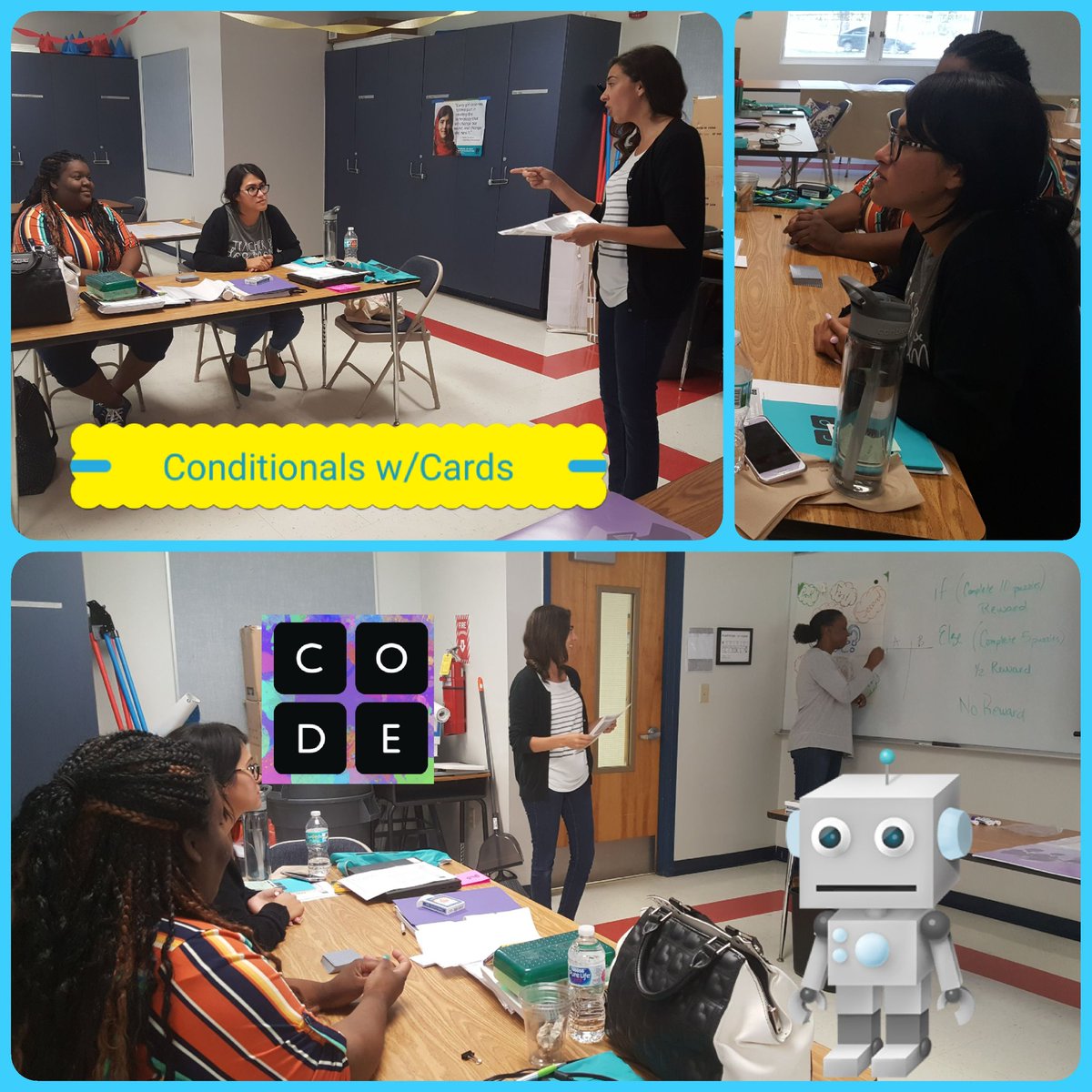 AMsky43's tweet photo. Enjoyed working with 5 amazing women as the embraced @TeachCode &amp; inspired each other during our @BrowardSTEM #CSFundamentals K-5 workshop. Want in on the excitement? 😜 Look for a workshop in your area TODAY🤓 Remember that we're  #CSFun-tastic 😎 https://t.co/7sduVH1xKX