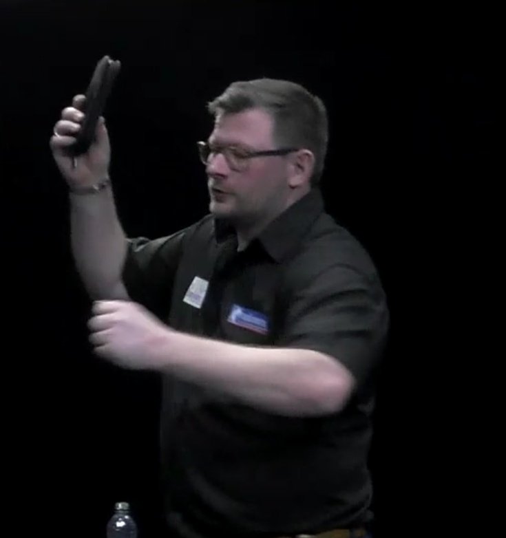 James Wade looks happy with his win in on his birthday. 8-2 vs Michael Smith.   