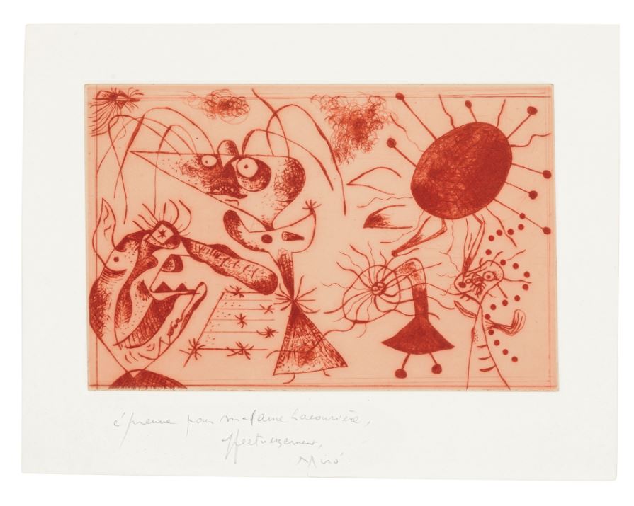 ChristiesInc's tweet photo. The Arrogant Eye: Prints from The Collection of The Late Larry Saphire will be auctioned in #NewYork as part of the #PrintsandMultiples auction on April 18. The collection includes over 150 works on paper by modern masters such as #Picasso, #Dalí or #Miró: https://t.co/BdASSAjDcz https://t.co/gk7OuIAJQG