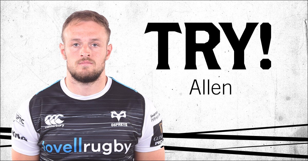 ospreys's tweet photo. Ospreys shift it out wide and this time it's good for Cory who scores the bonus point try!! https://t.co/gLdcXFtQxG