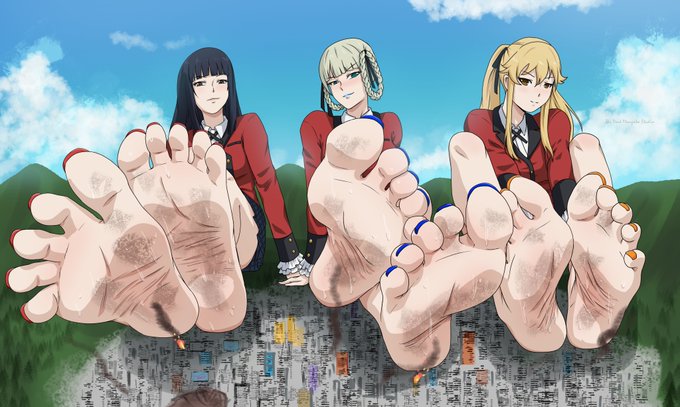 ...Kirari & Mary as incredibly huge giantess showing off their huge...