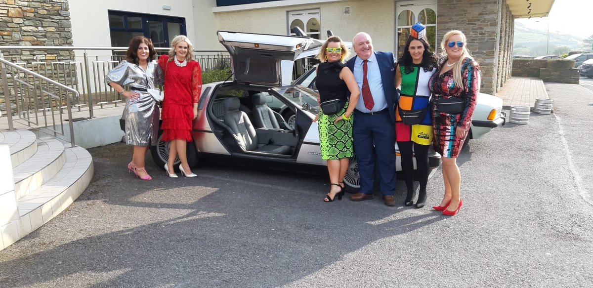 Corkcoco's tweet photo. Excitement is building for #Rewindtothe80s !!! The sun is shining, the cars are ready and the room just waiting for guests !! @mayor_co_cork 80s themed charity night awaits 🕺💃🏻🎉 https://t.co/bBRcnEGTVi